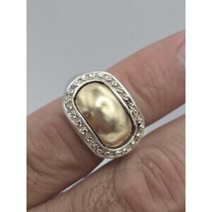PBD 14K YELLOW GOLD STERLING SILVER 925 Dome Ring Size 7 PETER BRAMS